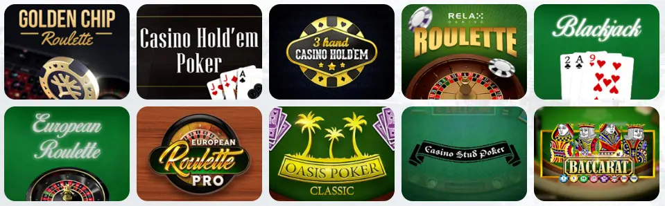 Bordspill på KINGMAKER CASINO