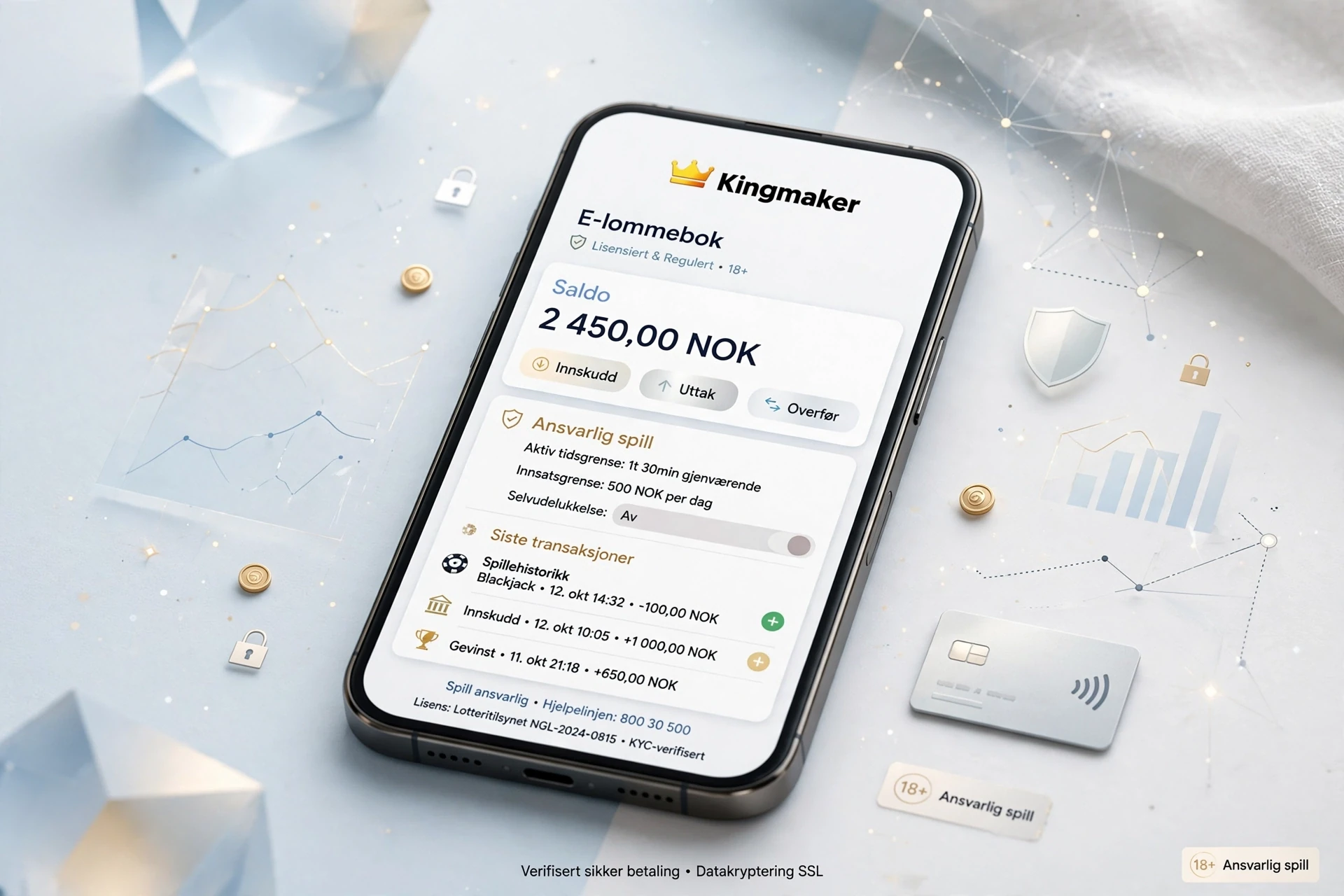 elektronisk lommebok KINGMAKER CASINO