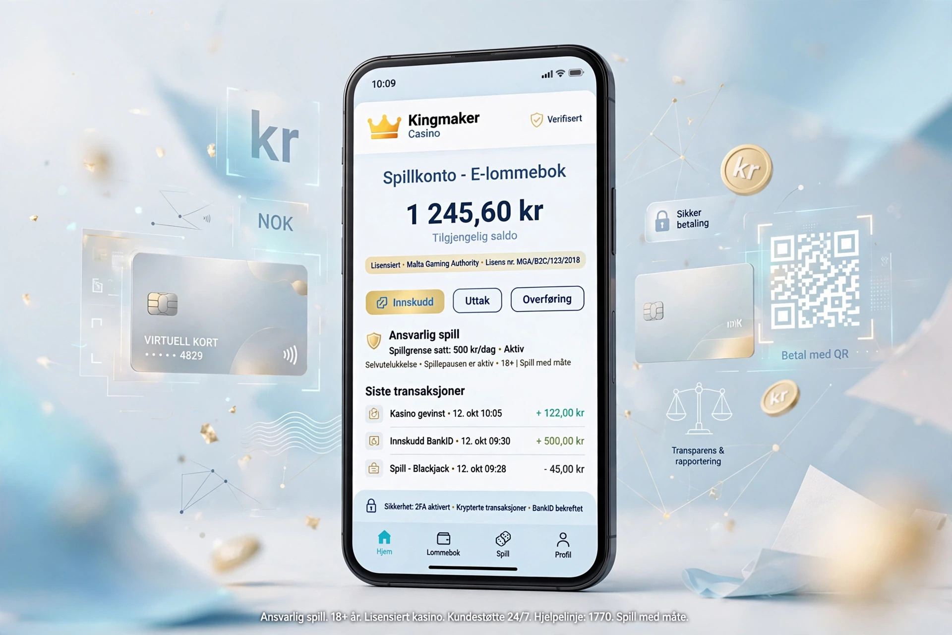 elektronisk lommebok KINGMAKER CASINO