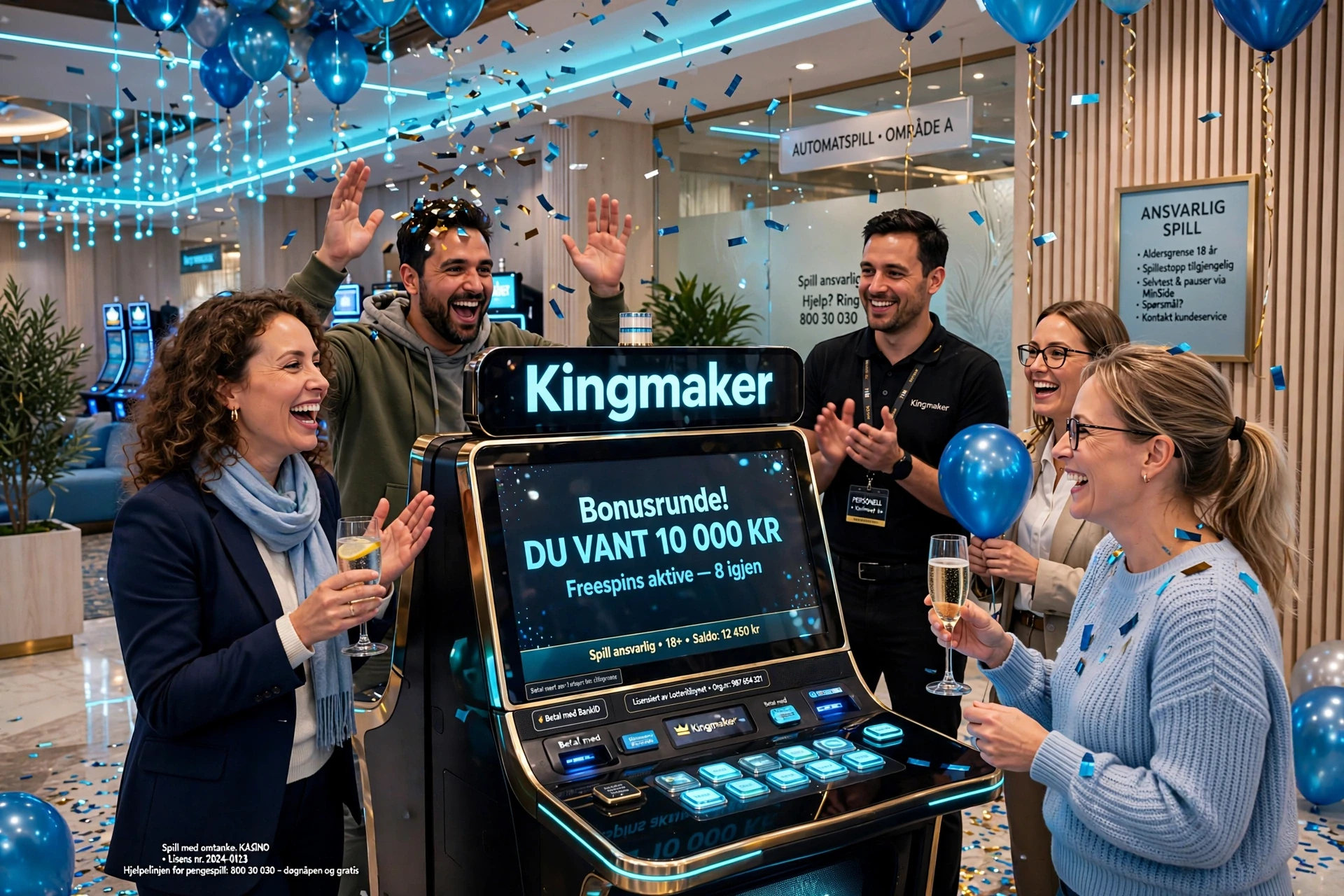 Faste jackpotter hos Kingmaker Casino i Norge