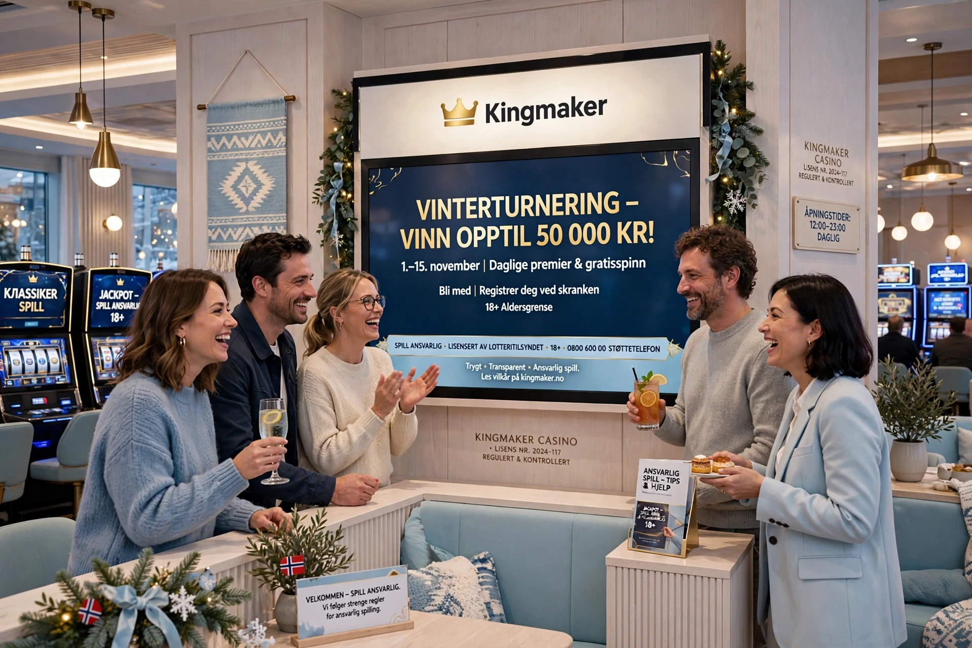 bonus i mannens hender hos KINGMAKER CASINO