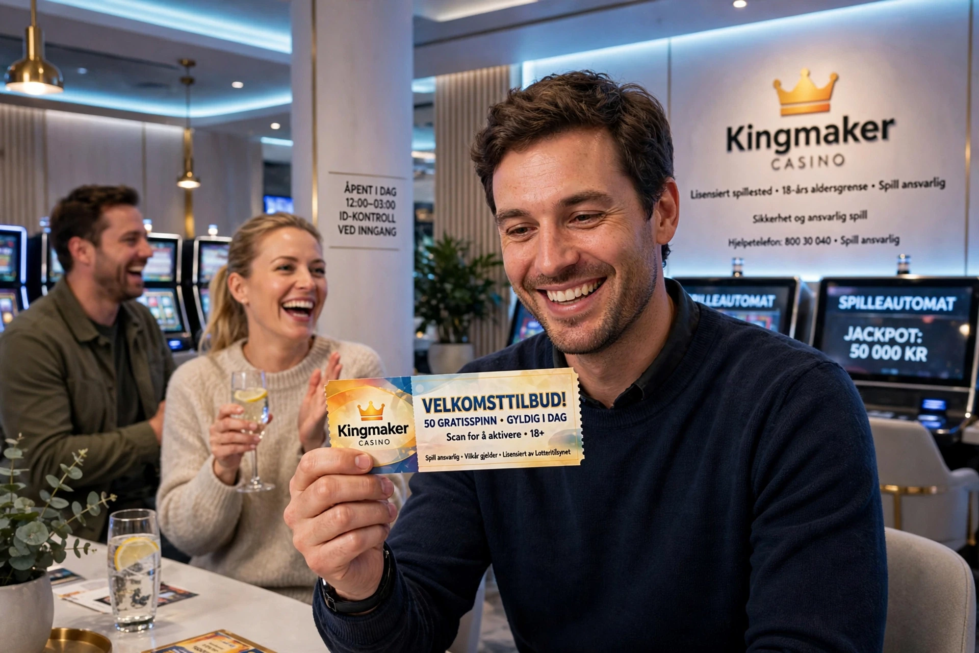 en person med casinobonus KINGMAKER CASINO