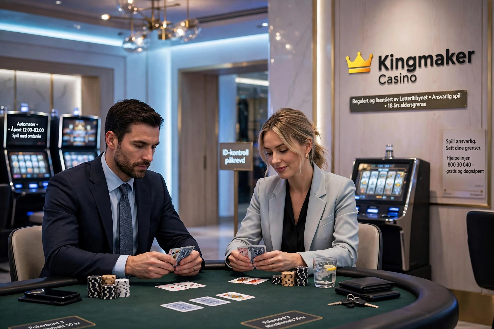 To pokerspillere på Kingmaker Casino